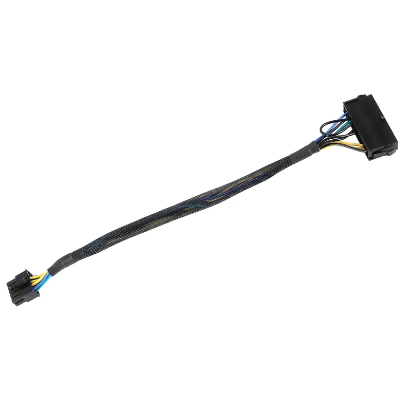 New 24 Pin To 10 Pin ATX PSU Main Power Adapter Braided Sleeved Cable For IBM For Lenovo PC And Servers 12-Inch(30Cm)