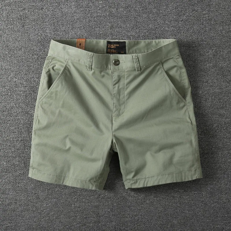 

Summer Workwear Shorts Men's Casual Five Quarter Pants Youth Trend Fashion Solid Color Simple Outerwear Work Pants Trend