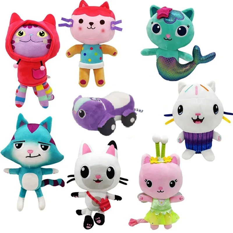 

Newest Gabby Dollhouse Plush Toy Mercat Cartoon Stuffed Animals Mermaid Cat Plushie Doll Kids Birthday Christams Gifts