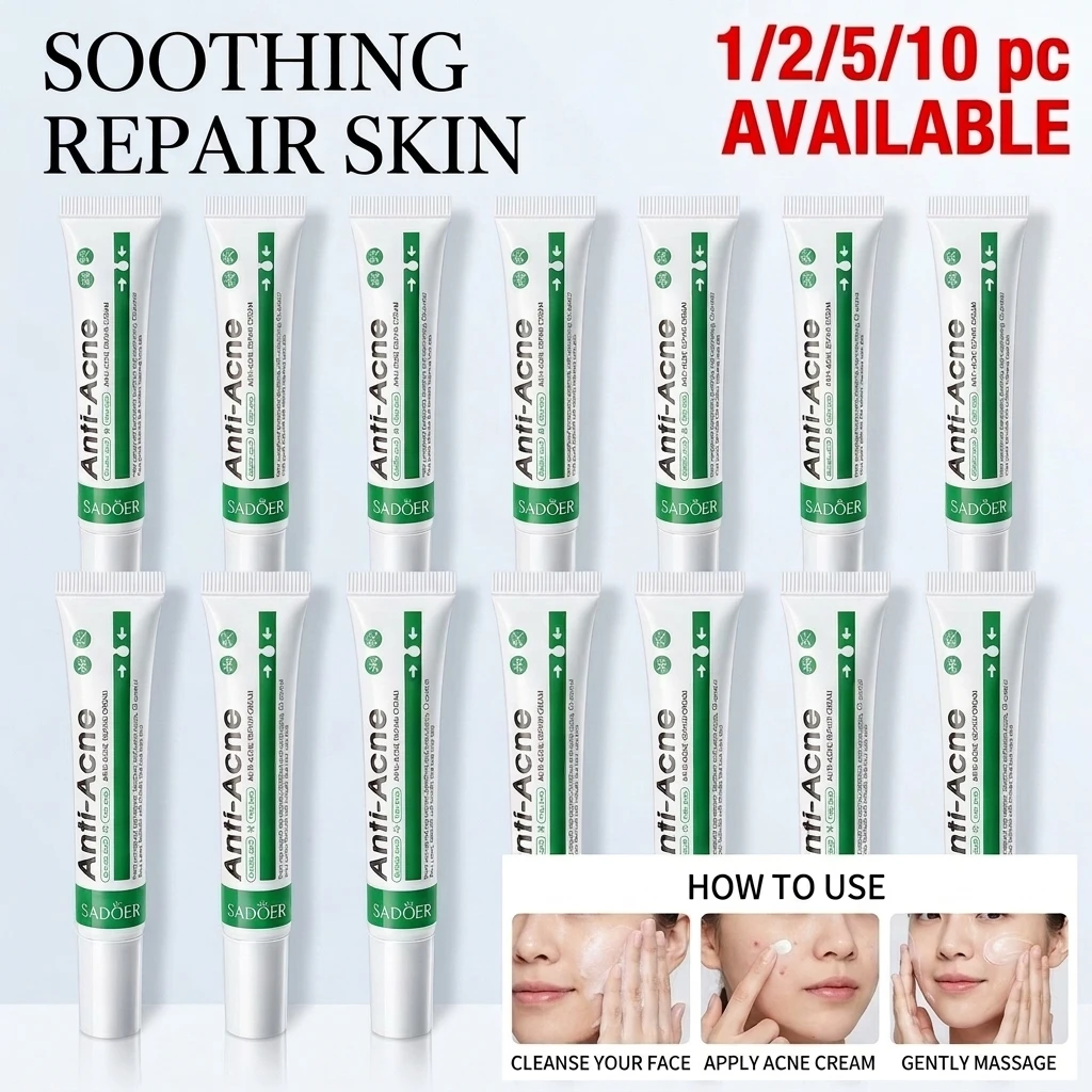 20g SADOER Soothing Cream Herbal Formula Oil Control Balance Water Oil Refine Skin Texture Moisturizing Facial Cream