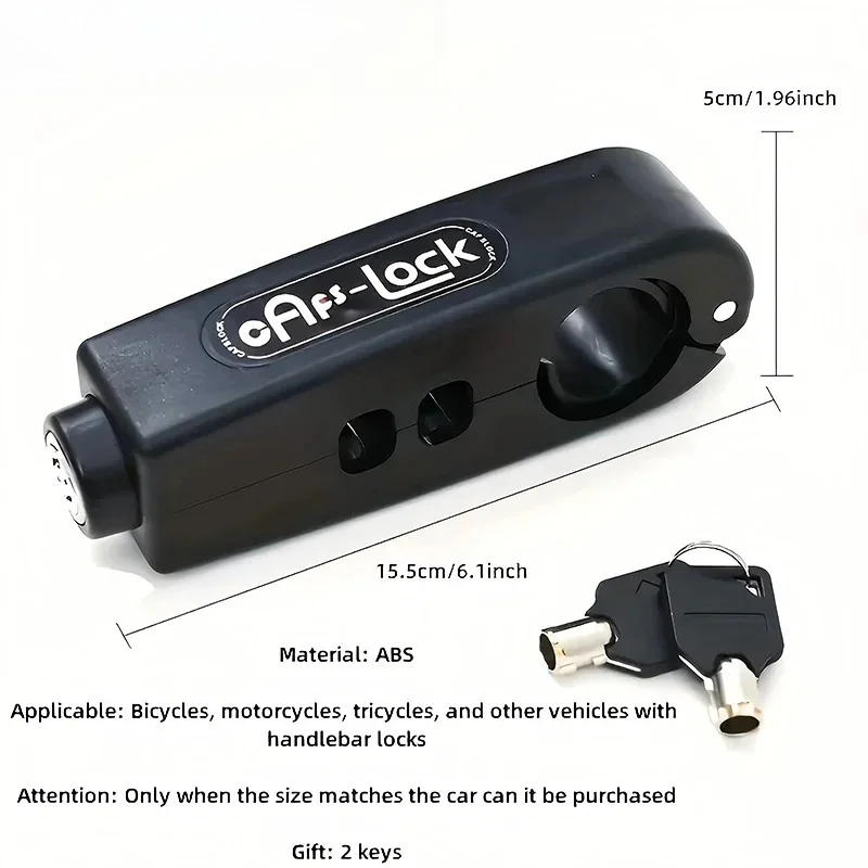 Mini Electric Bike Anti-Theft Lock, Portable Handlebar Grip Lock
