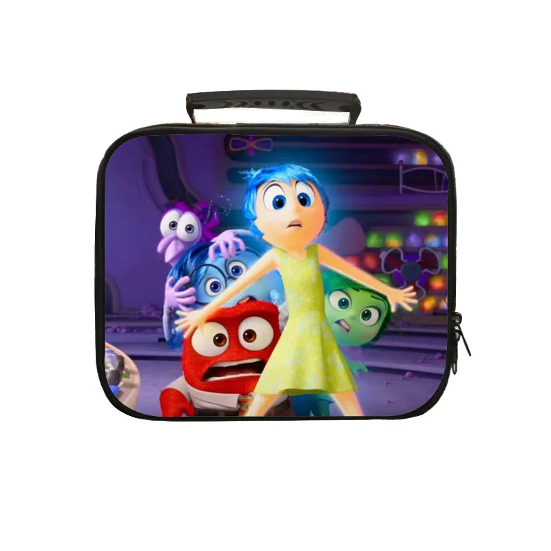 Inside Out-2 fiambreras portátiles con dibujos animados, lindas bolsas de animación de películas, periferales, ansiedad, alegría, Anger, Picnic