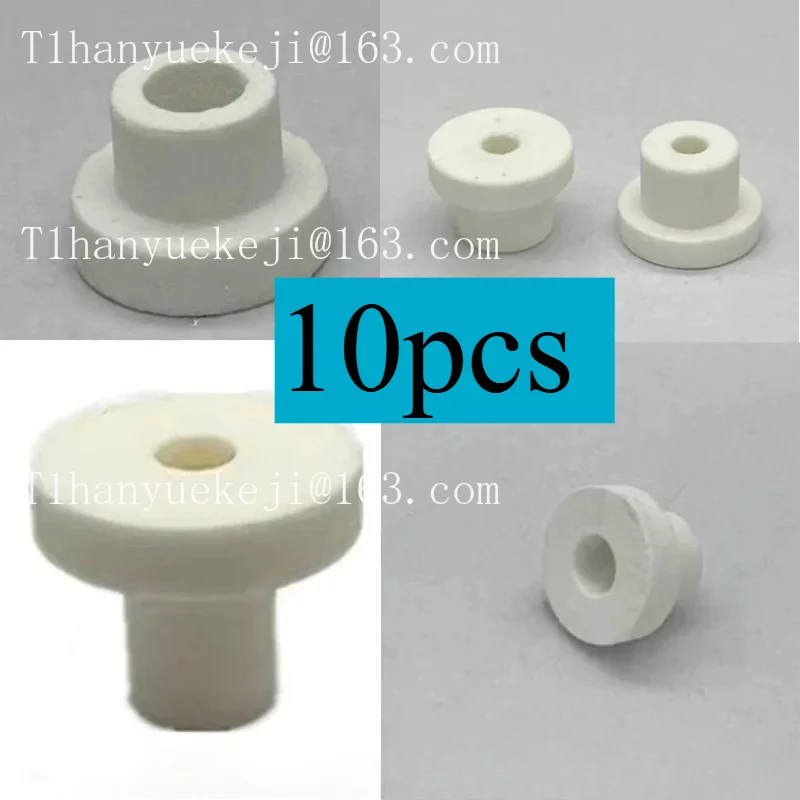 10pcs High Temperature Resistant Corundum High Alumina Ceramic Plug Rod Ceramic Head Insulator, Aluminum Head  Ceramic Sleeve