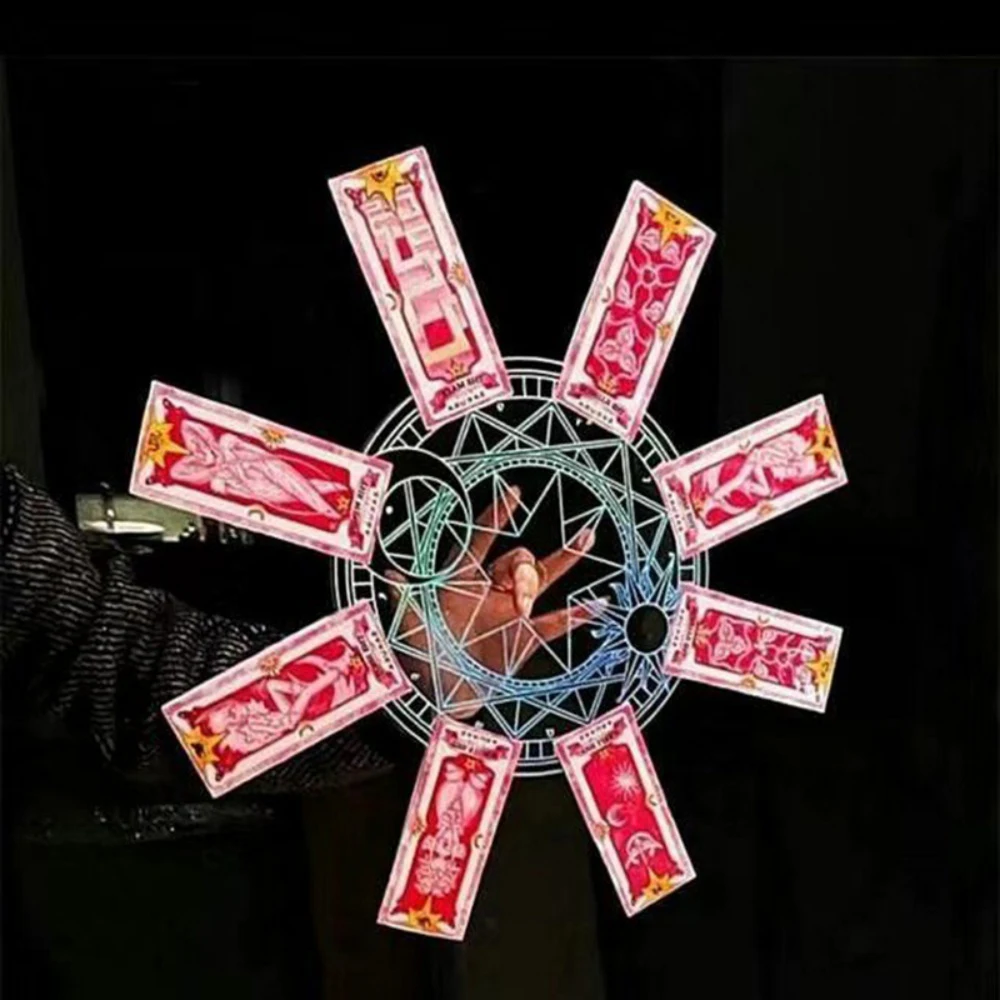 Anime Cardcaptor Sakura Kinomoto Sakura Cosplay Magic Circle Clow Card Tarot Turntable Fashion Party Prop view 5