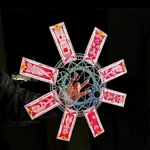 Anime Cardcaptor Sakura Kinomoto Sakura Cosplay Magic Circle Clow Card Tarot Turntable Fashion Party Props