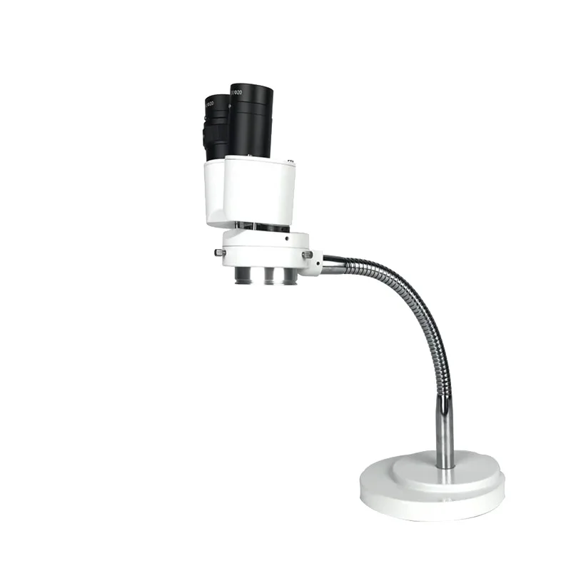 8X Stereo Microscope with LED Light Binocular Stereo Microscope Adjustable Hose for Dentist Oral Soldering PCB Repair Tool RX-6D