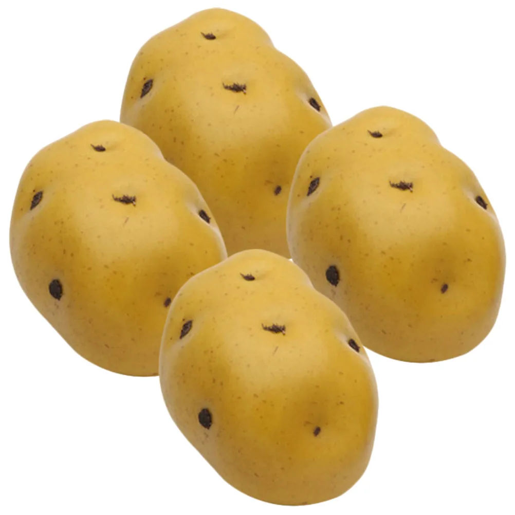 

4Pcs Artificial Potato Simulation Lifelike Vegetable Props Children Educational Kitchen Decor Photo Props Rustic Farmhouse