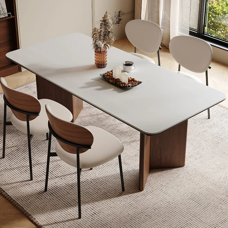 طاولة طعام، شقة منزلية صغيرة، طاولة غرفة معيشة عتيقة بلون الجوز