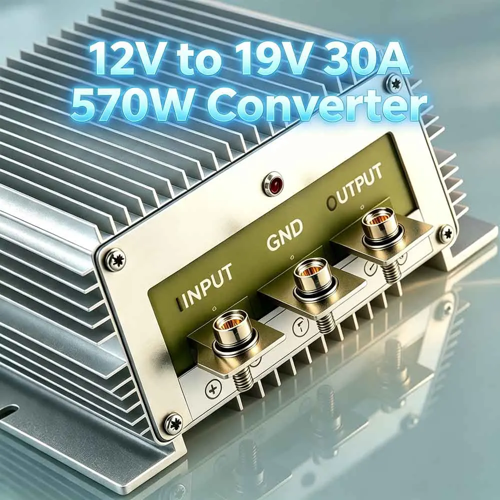 DC DC Converter 12V Step-up To 19V 30A 570W  Voltage Regulator Boost Module IP68 Waterproof For Display Screens Radios Dash Cams