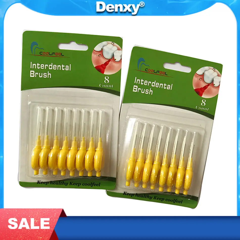 

Denxy 80 Pcs Interdental Brushes Dental Orthodontic Brushes Teeth Floss Dental Oral Hygiene Toothbrush Orthodontic Bracket