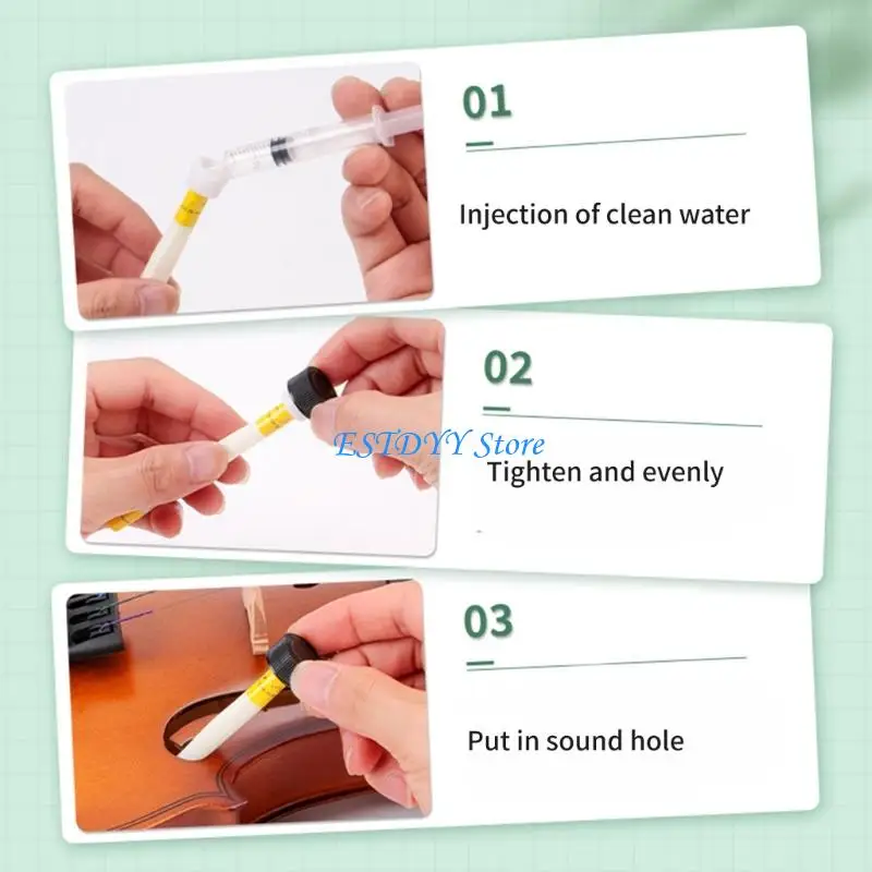 G6DE Violin Humidifier For Crack Prevention And Fiddle Maintenance Plastic Care Tool For String Instruments