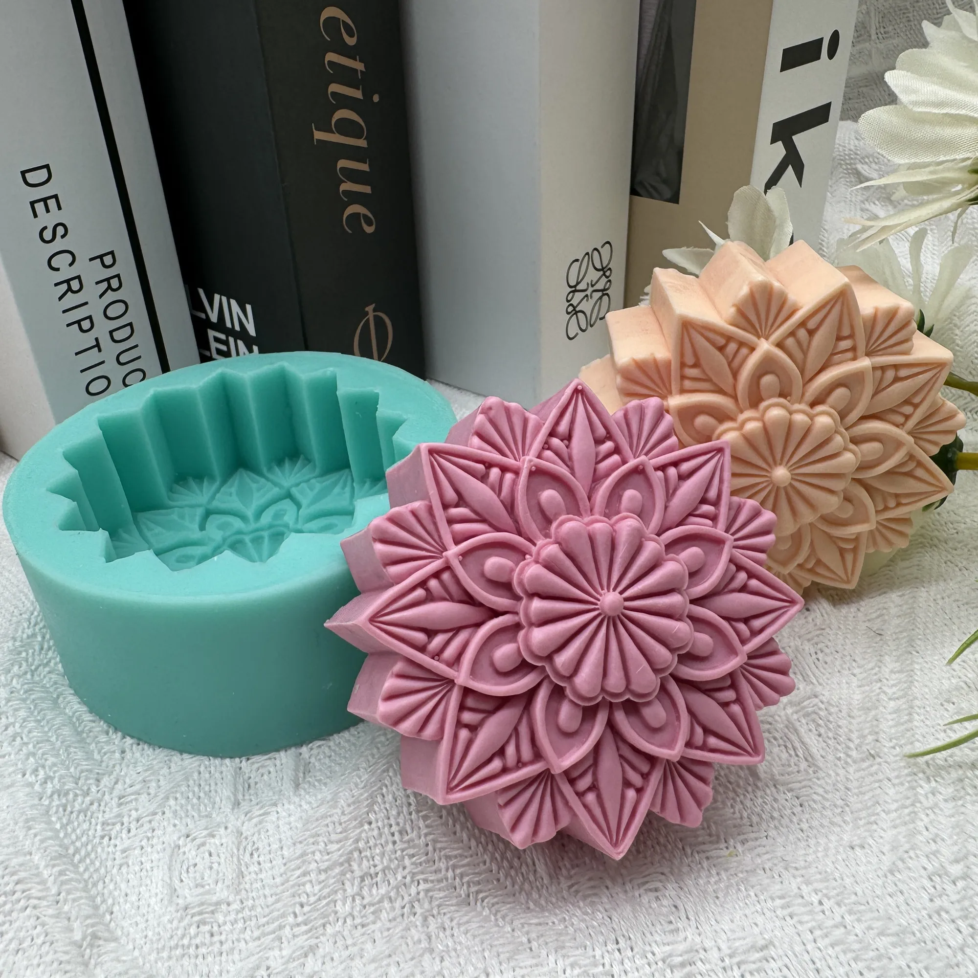 Kaleidoscope Silicone Soap Molds Handcraft Soap Candle Wax Mould Resin Epoxy Gypsum Crafts Silicone Mold