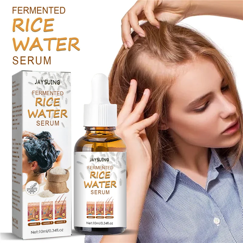 Hair Serum Thicker Treatment 10ml Hair Care Fermented Rice Water Hair Growth Essence