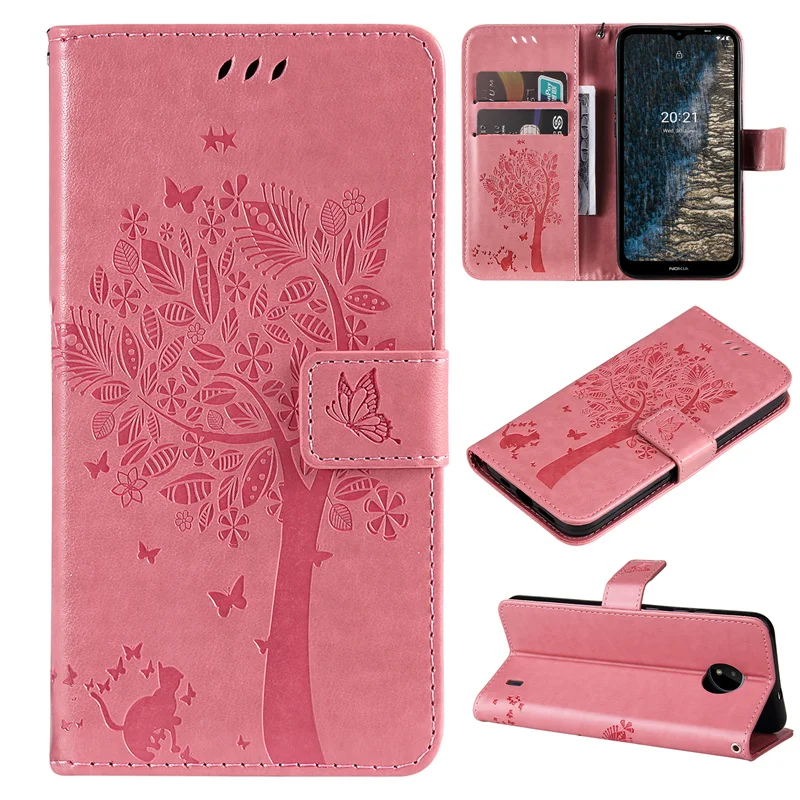 For Nokia C10 C20 Luxury Embossed Case For Nokia X10 X20 G10 G20 6.3 3.4 2.4 7.1 3.1 Plus 8.1 X7 2.3 1.3 3.2 Flip Leather Cover