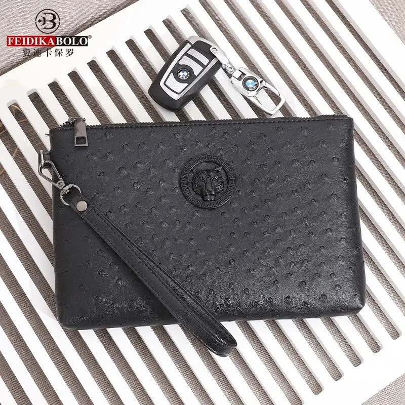 Fashion Soft PU Leather Men Day Clutch Bag Casual Business Men Cardholder Case High Quality Male Leather Money Handbag Sac