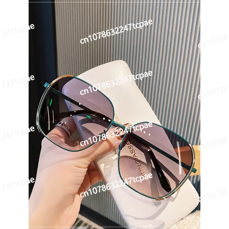 

New seaside sunglasses big face thin luxury sunglasses UV protection