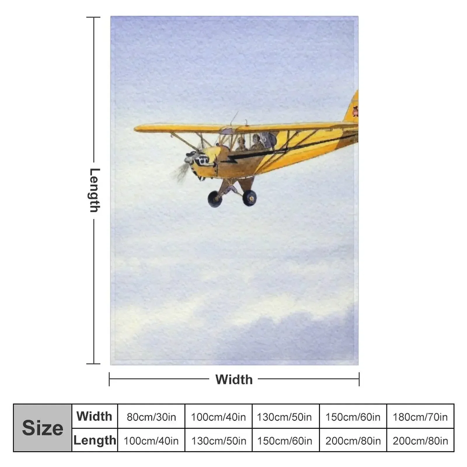 Piper J-3 Cub Throw Blanket Picnic Summer Luxury Designer Blankets