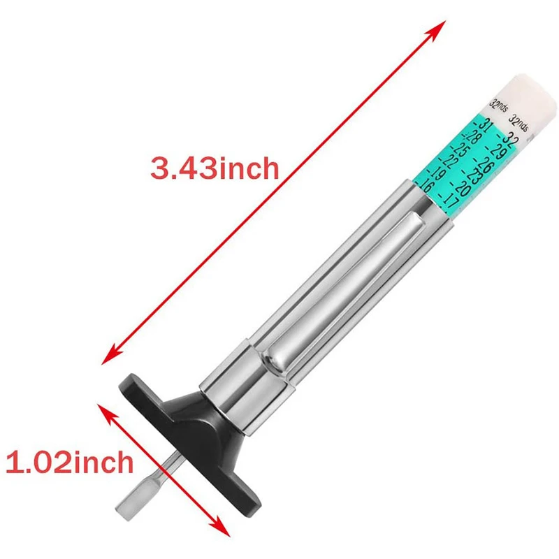 Car Tire Tread Profundidade Gauge Medidor Auto Tire Wear Detection Ferramenta de medição Caliper Espessura Gauges, Monitoring System, 25mm