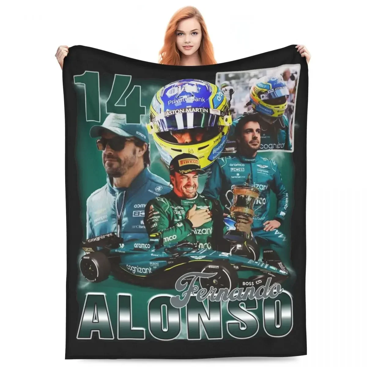 Multifunction Fernando Alonso Blanket Accessories Room Decorative Blanket Throw Super Soft Flannel for Couch