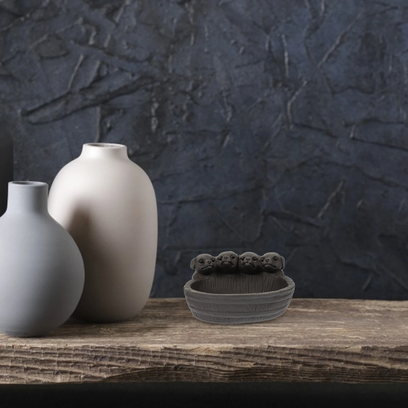 

Ceramic Tea Pet Flower Pot Cartoon Handmade Home Decor Mini Desktop Ornament Hydroponic Plant Holder Cute Cartoon Tea Pet