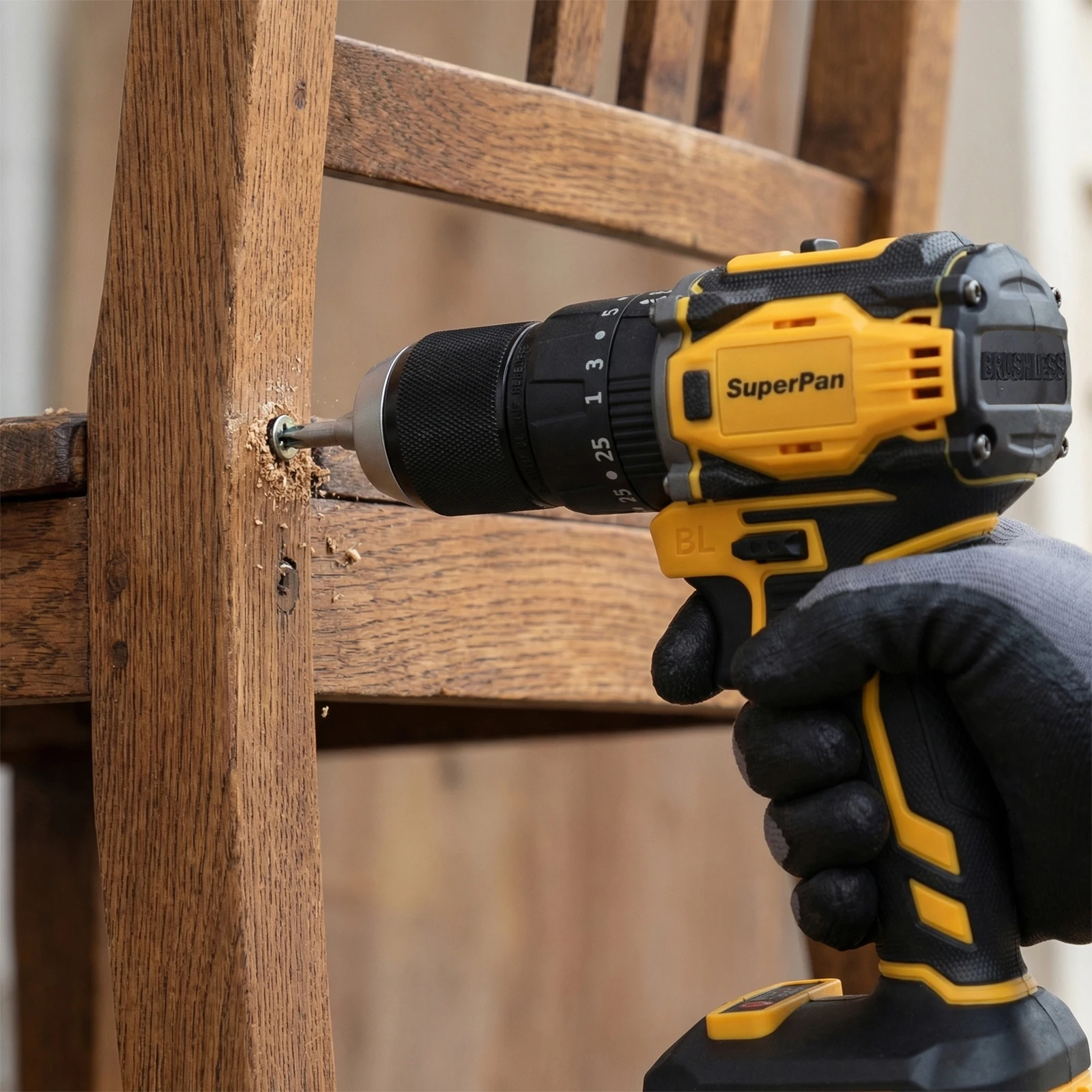 スーパーパン-ヘビーデューティー-ブラシレス-コードレスドリル-60nm-高トルク、本体のみ、デウォルト-マキタ-ミルウォーキーバッテリー対応