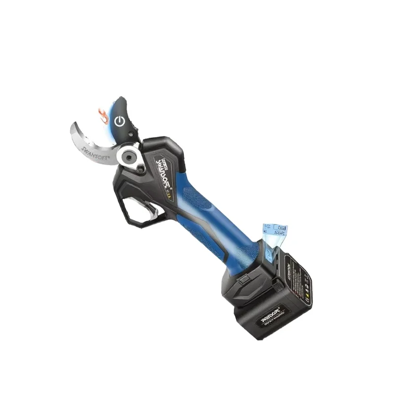 Cordless Bypass Pruner, 40mm industrial grade pruning shears, sturdy fiberglass anti-slip grip for orchard and farm trimming