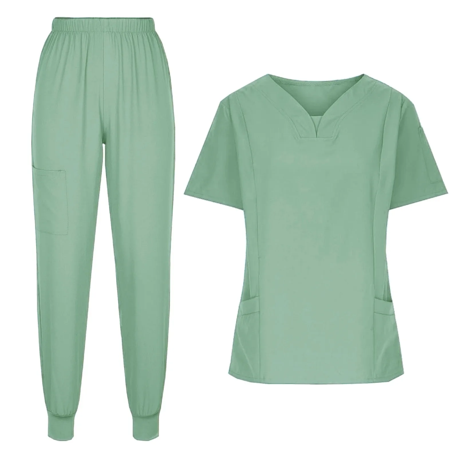 Surgical Uniforms Woman Scrub Set Medical Nurse Beauty Salon Workwear Clinical Scrubs Top Pants Spa Doctor Nursing Clinical Suit