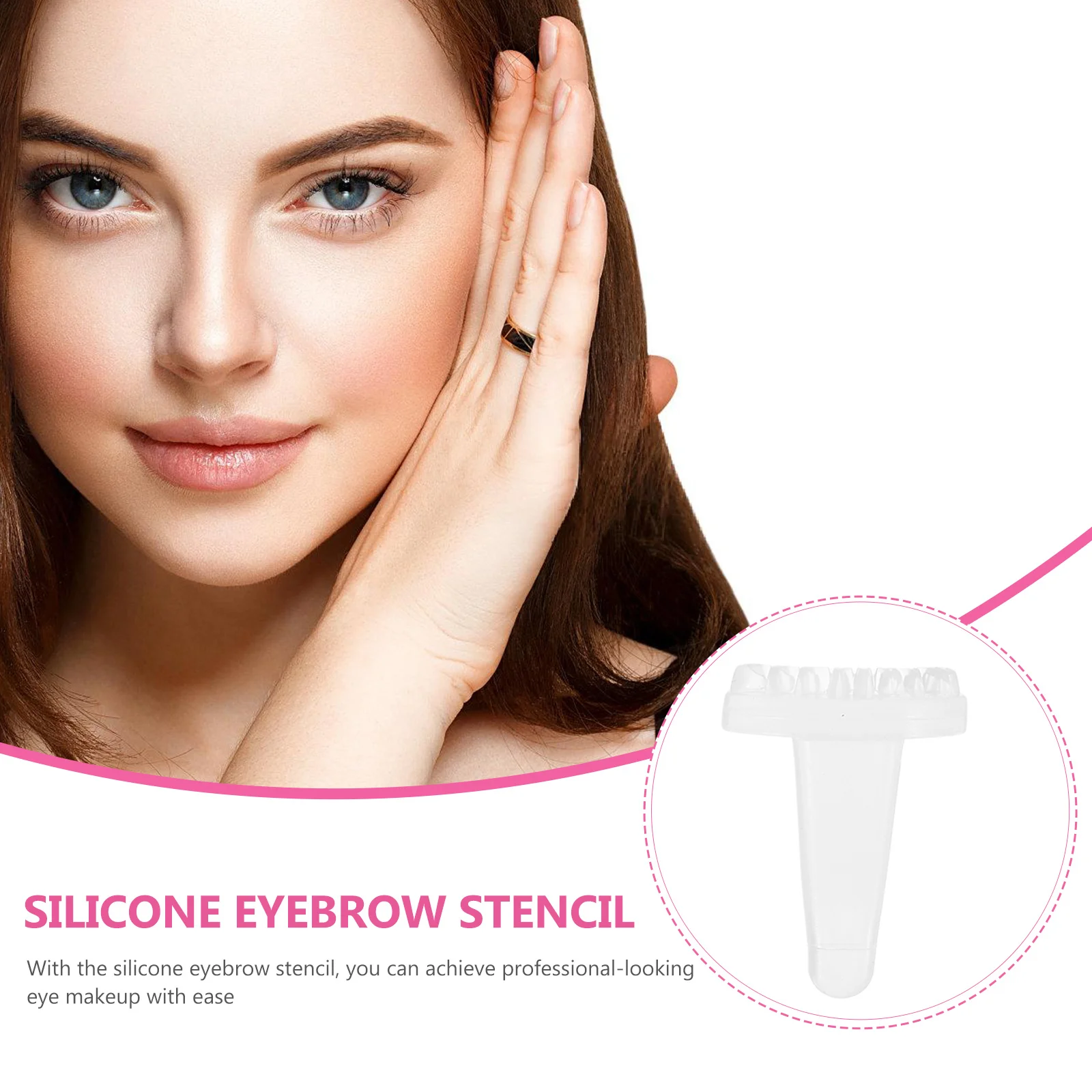 Plantillas de silicona reutilizables para pestañas, herramienta de maquillaje profesional para principiantes y plantillas de maquillaje para sellos de pestañas, 2 uds.