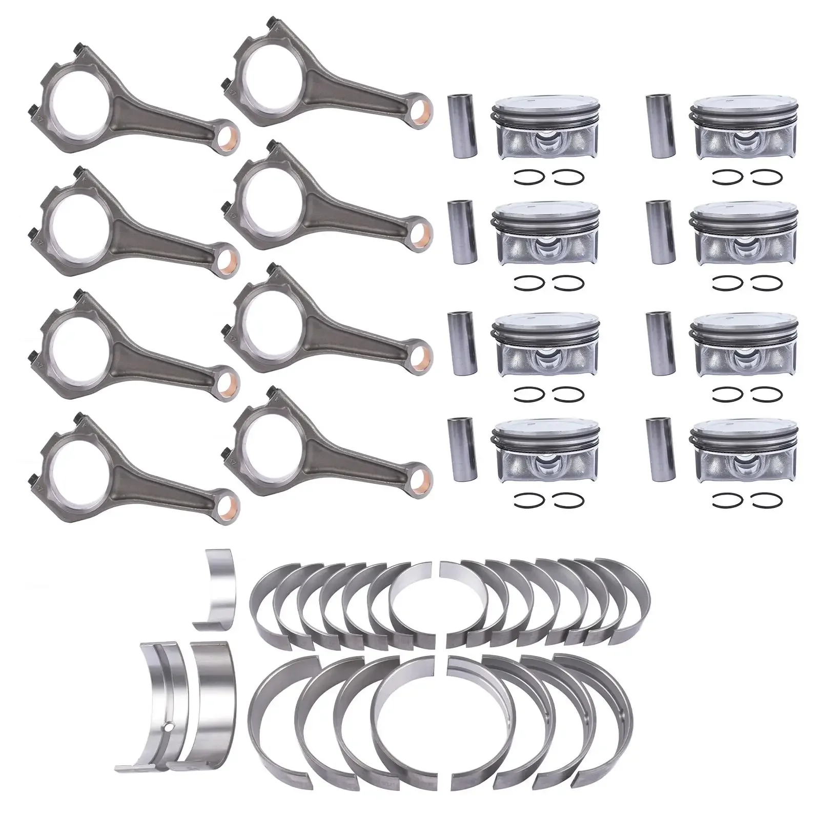 AP03 محرك العمود المرفقي بلاط قضبان المكبس خواتم مجموعة لجاكوار لاند روفر AJ133 5.0 V8