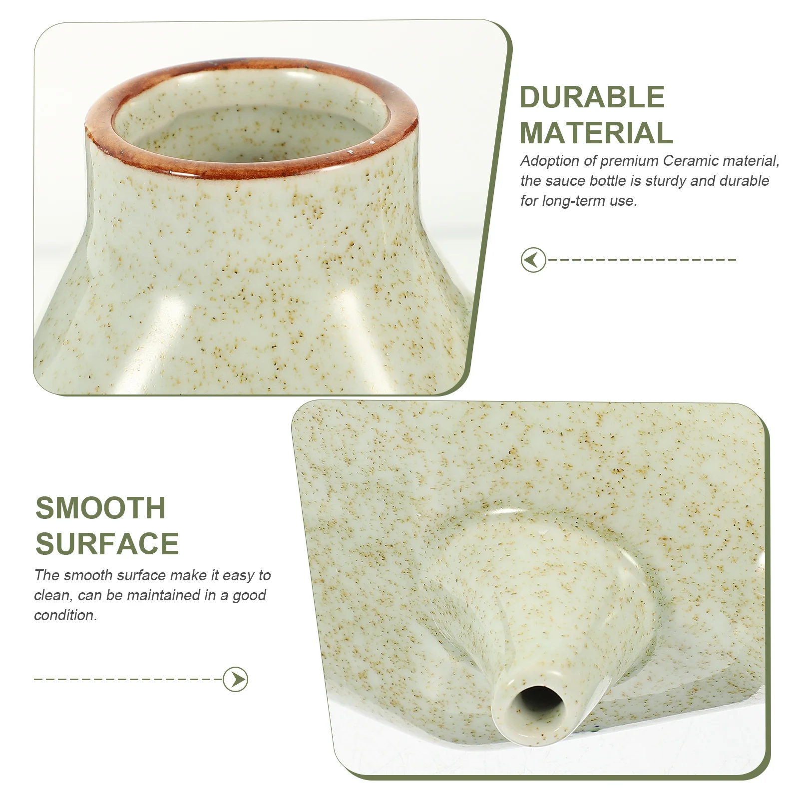 

Sturdy Ceramic Soy Sauce Container Versatile Oil Vinegar Bottle for Kitchen Condiments Easy to Clean Perfect Home Hotel