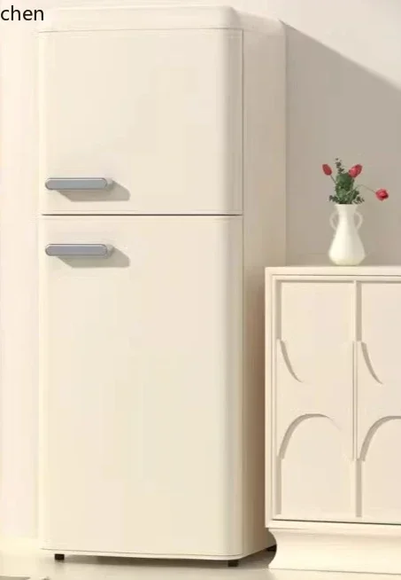 refrigerator retro single door double door small household kitchen refrigerated and frozen mini