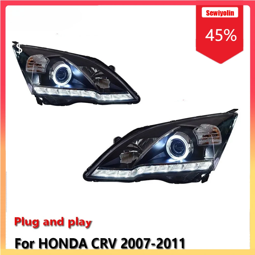 

Car LED Headlight Automobile Parts For HONDA CRV 2007-2011 Fog DRL Brake Turn Signal Lamp Plug and Play