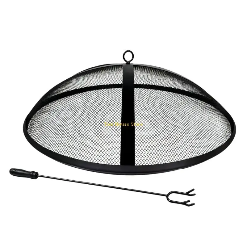 

Multifunctional Camp Stove Tool Iron Meshes Cover And Hook Fastly Heat Circulation For Fishing Trip and Patios Use