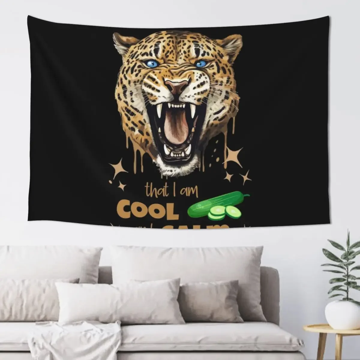 

Can't you see that I am cool and calm Sticky Fingers Tapestry Korean Room Decor Decorative Paintings Tapestry