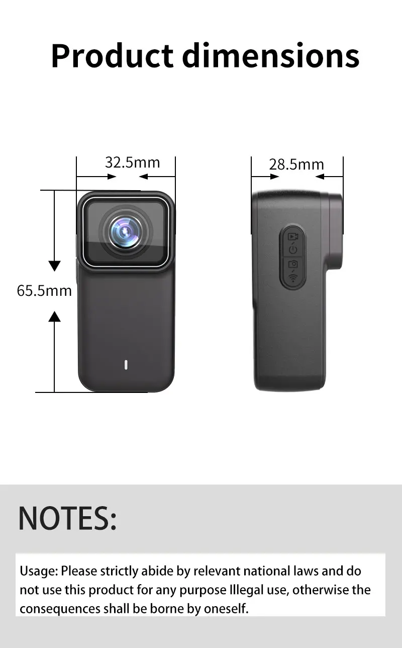 Mini Action Camera 4k Hd Wifi With 6-axis Stabilization Wearable_voghion.com