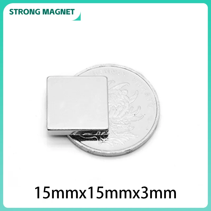 15x15x3mm  Neodymium Magnet 15mm x 15mm x 3mm NdFeB Magnets Block Super Powerful Strong Permanent Magnetic Disc