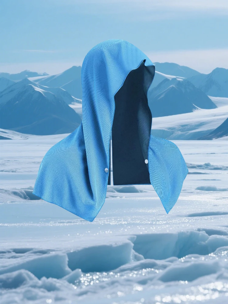 AliExpress NONE 2Pcs Ice Cool Cap Towels Breathable And Cool Neck Towels And Face Towels Suitable For Outdoor Cycling, Hiking And Fitness