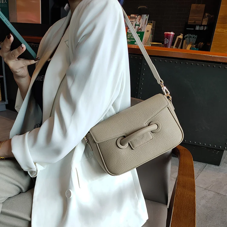 2025 Retro Small Square Saddle Bag Simple Design 2 Straps Women\'s Shoulder Bag 100% Thick Togo Cow Leather Female Crossbody Bag