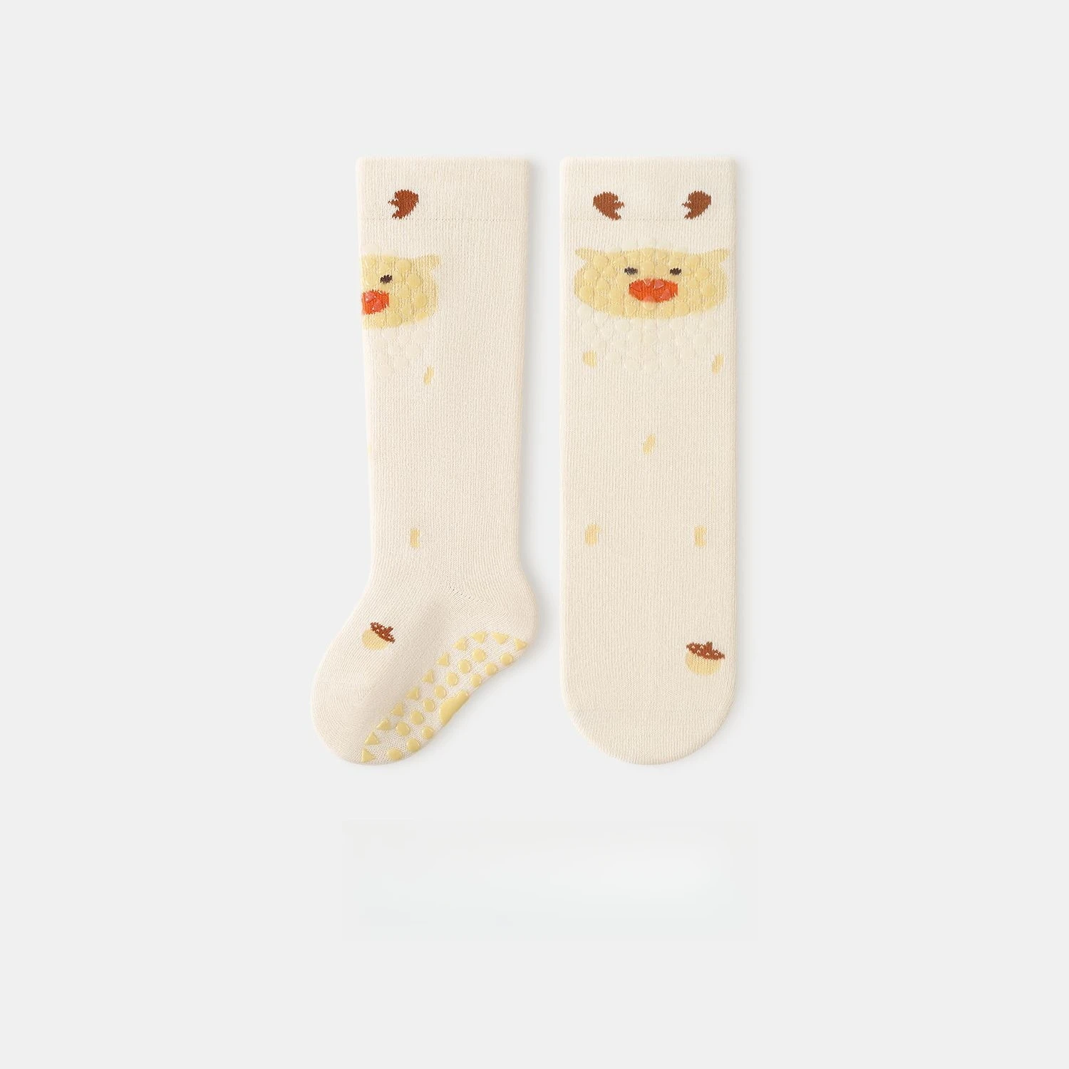 순면 아기 롱삭스 미끄럼 방지 유아 걸음마 양말 무압박 무릎 보호대 바닥 보호