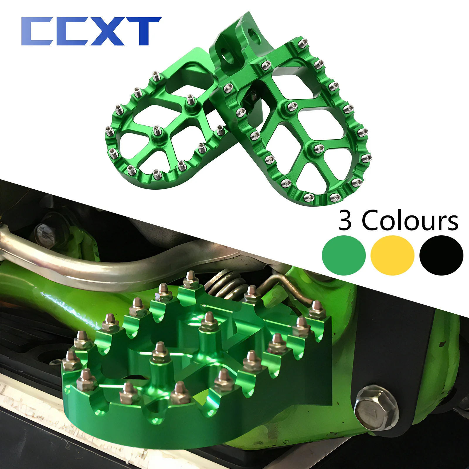 Motorcycle CNC Footrest Footpeg Foot Pegs Rests Pedal For Kawasaki KX65 KX80 KX85 KX100 KX112 RM65 RM100 KLX140 KLX140L KLX140G