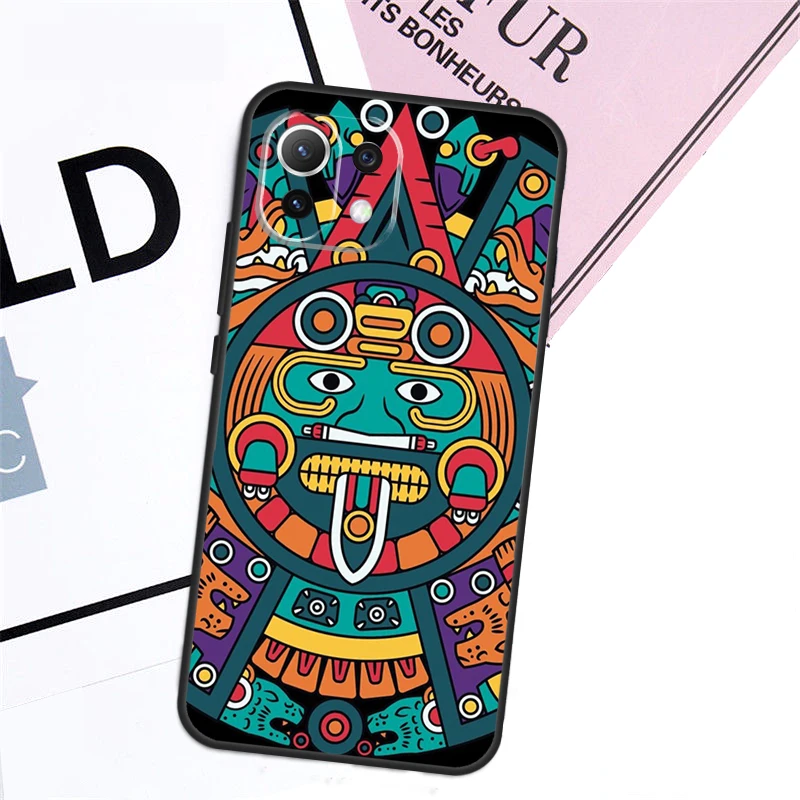 Aztec Calendar Mayan Native Stone Case For Xiaomi 13T Pro 13 14 Ultra 12T 11T 12 Lite POCO X6 Pro X3 X4 X5 F3 M5s M6 F5 Cover