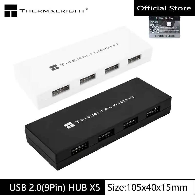 

Thermalright USB 2.0 9pin X5 HUB/magnetic adsorption/Supports 5 9-pin devices/SATA power/Implementing multiple screen displays