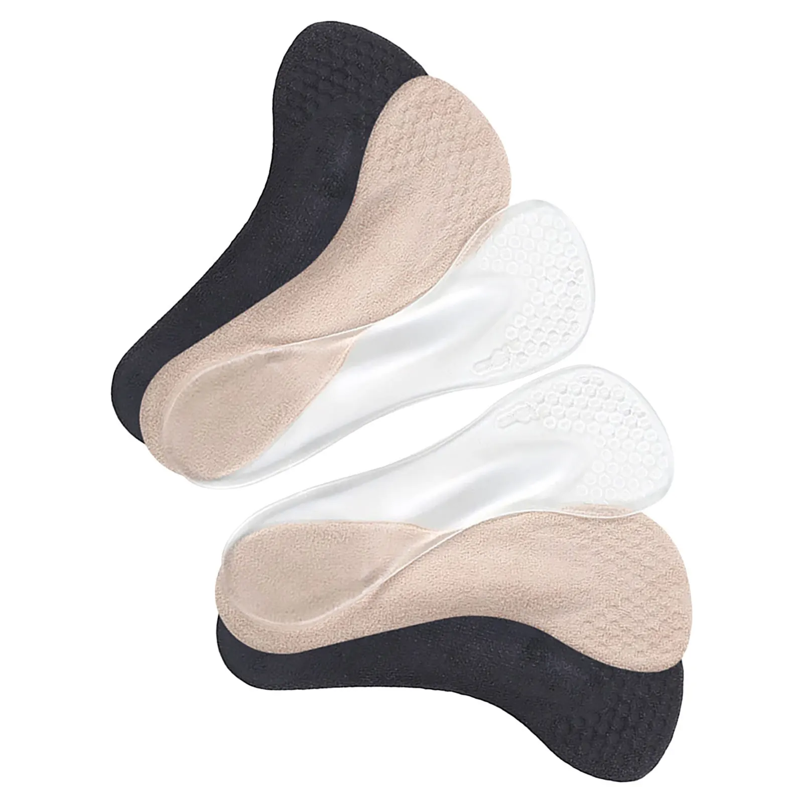 

3 Pairs Shock Absorbing Insoles Anti Slip Heel Cushions Washable Shoe Pads Plantar Fasciitis Foot Care Tools Long Service Life