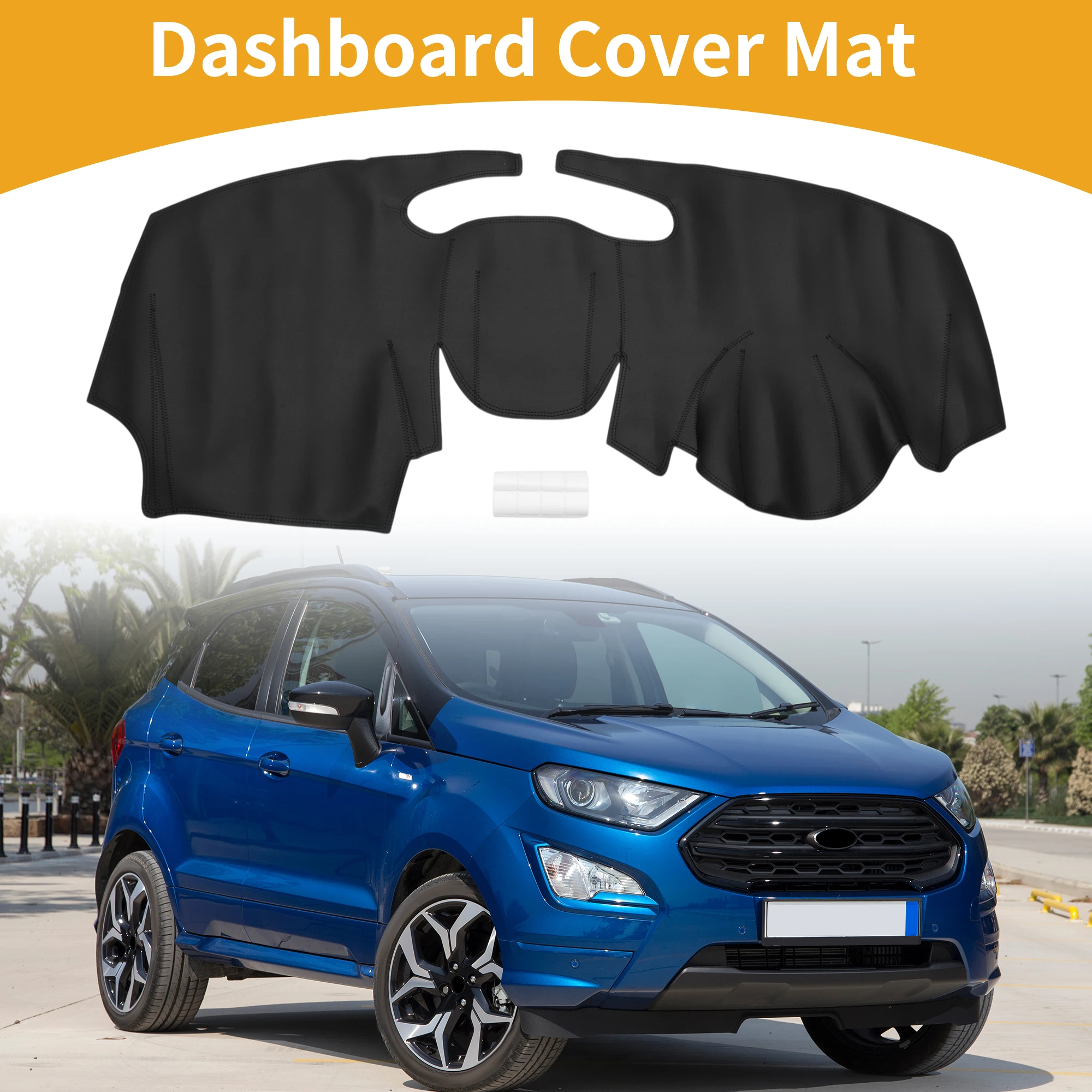 

Чехол на приборную панель UXCELL для Ford EcoSport 2018-2021, черный, 1 шт., противоскользящий