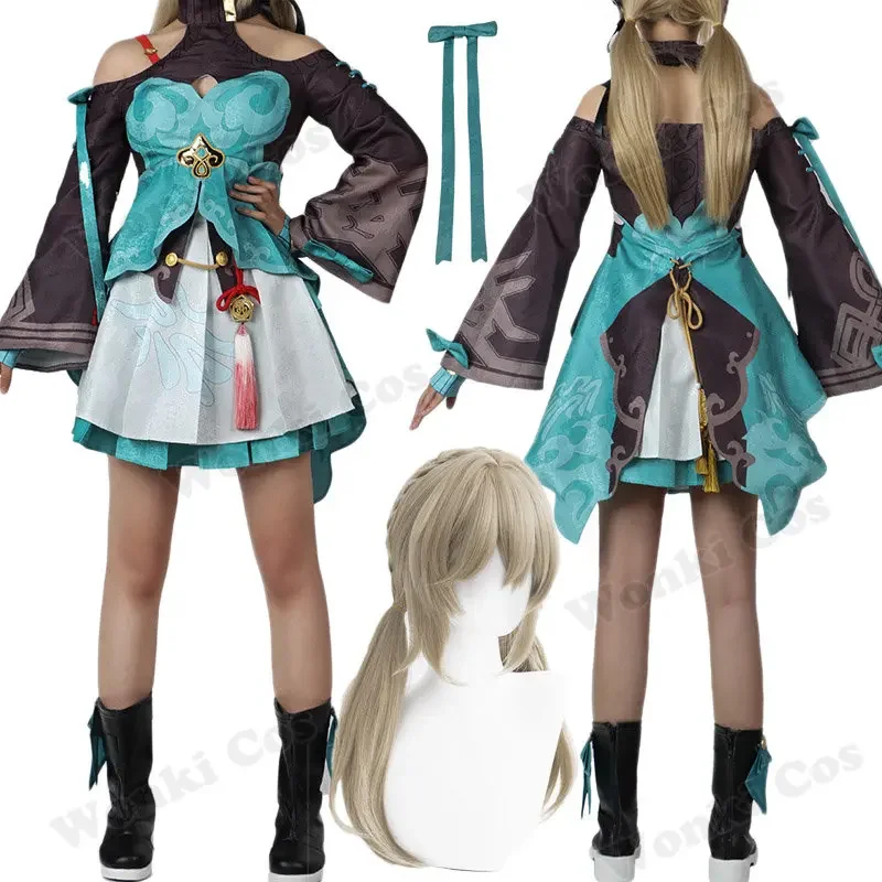 

High Quality Star Rail Qingque Cosplay Costume Hokai Impact Qing Que Cosplay Women Party Carnival Outfits