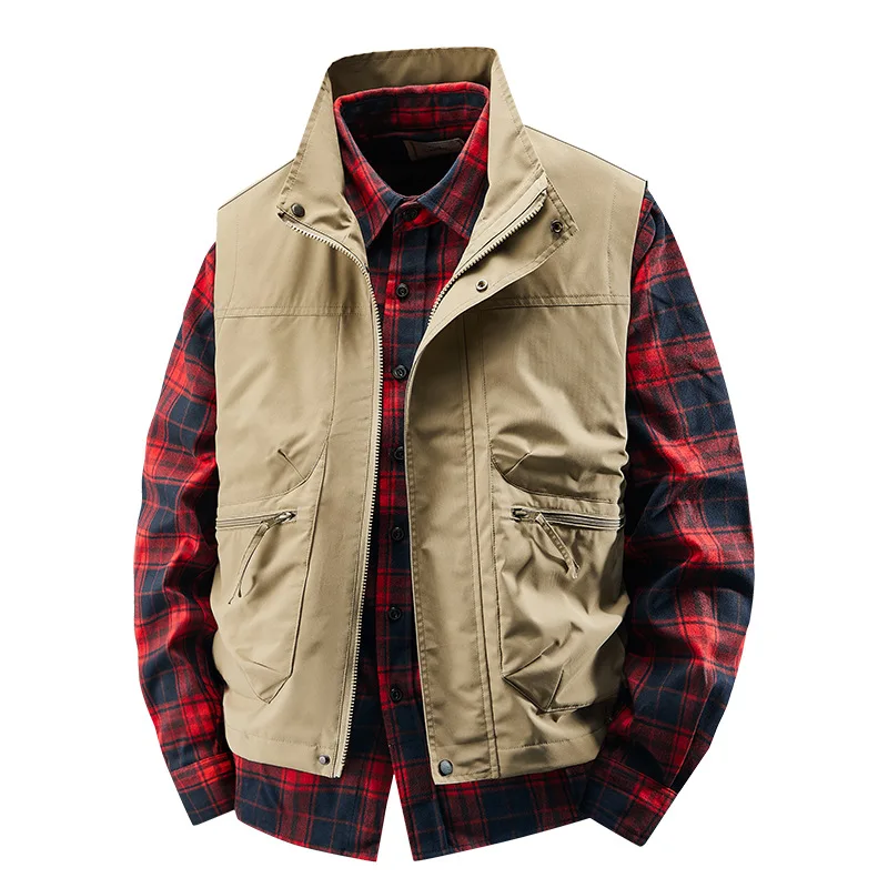 New Fashion Men Outdoor Casual Vests Man Multifunctional Waistcoats Male Breathable Sleeveless Jackets Fishing Vests Size 6XL