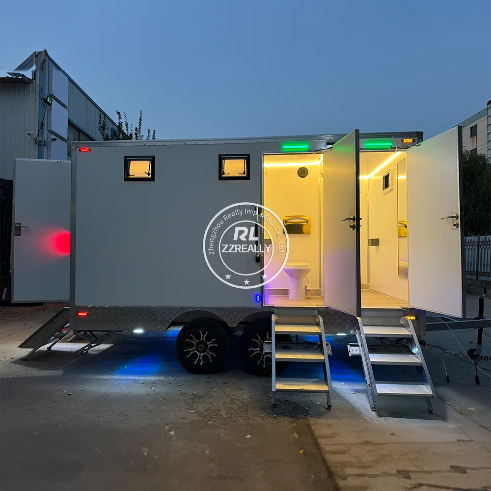 고급 이동식 욕실 트레일러, 고급 이동식 욕실 트레일러, 이동식 화장실 트레일러