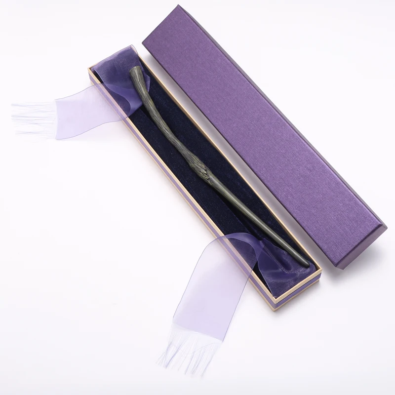 Cosplay Hermion Magicial Sticks Metal Core with Purple Ribbon Box