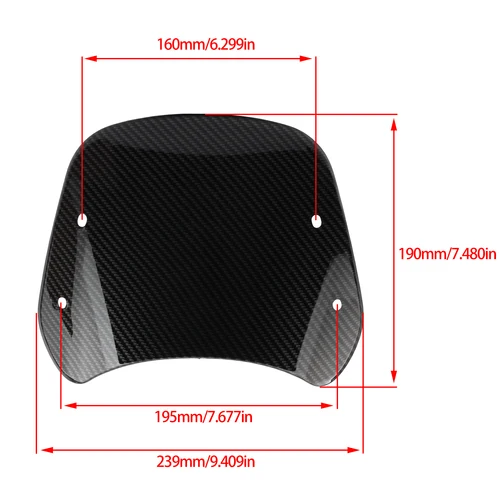Imagen 2 del producto Deflector de parabrisas delantero para faro de motocicleta, 5-7 pulgadas, para Yamaha, Kawasaki, Suzuki, accesorios universales modificados