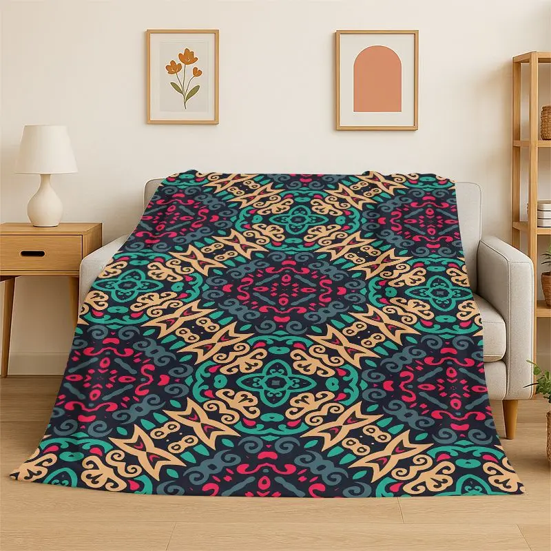 Fashion Nordic Bohemia Luxury Flannel Blanket Soft Throw Blanket for Bedroom Living Room Bed Travel Camping Picnic Nap Cover